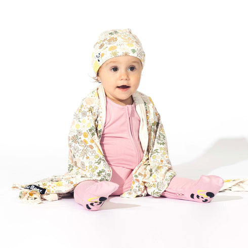 fall-floral-bamboo-swaddle-beanie-set-Bellabu Bear at Sophia's Style-1